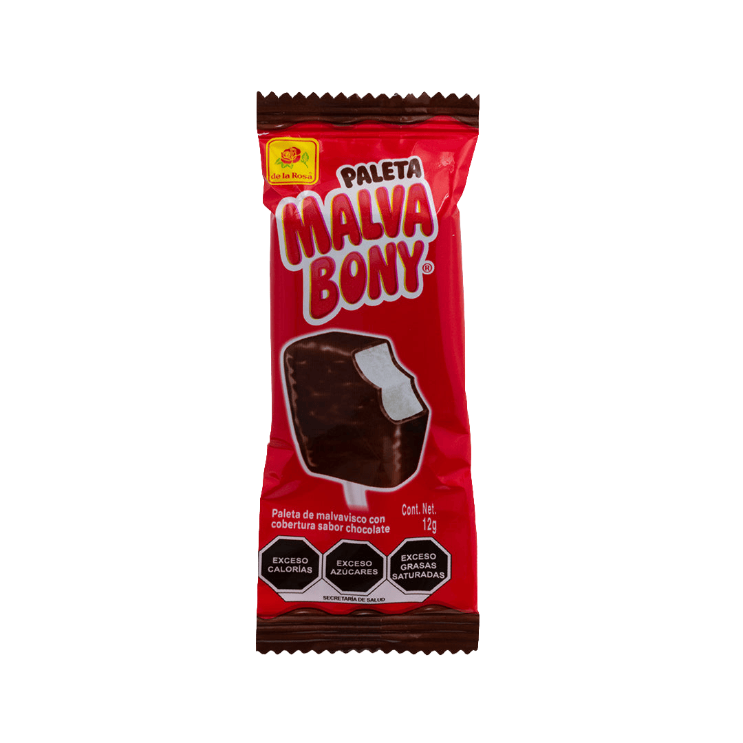 Paleta Malvabony Cubierto con Chocolate 40 piezas 12 grs
