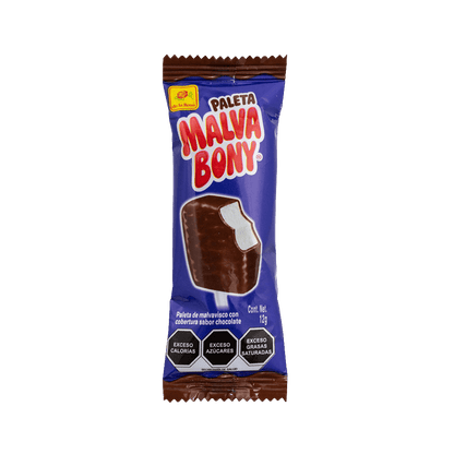 Paleta Malvabony Cubierto con Chocolate 40 piezas 12 grs