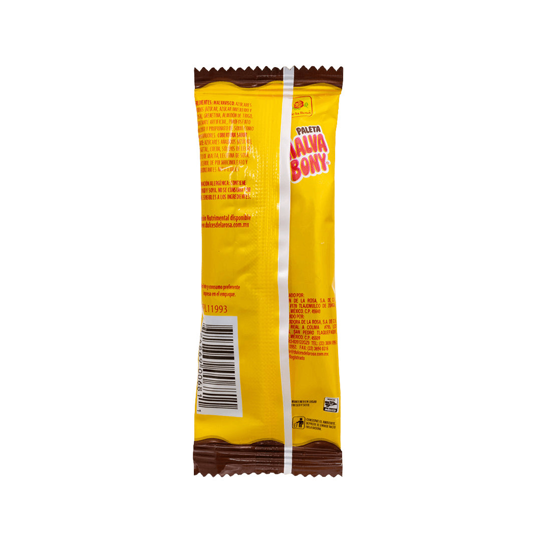 Paleta Malvabony Cubierto con Chocolate 40 piezas 12 grs