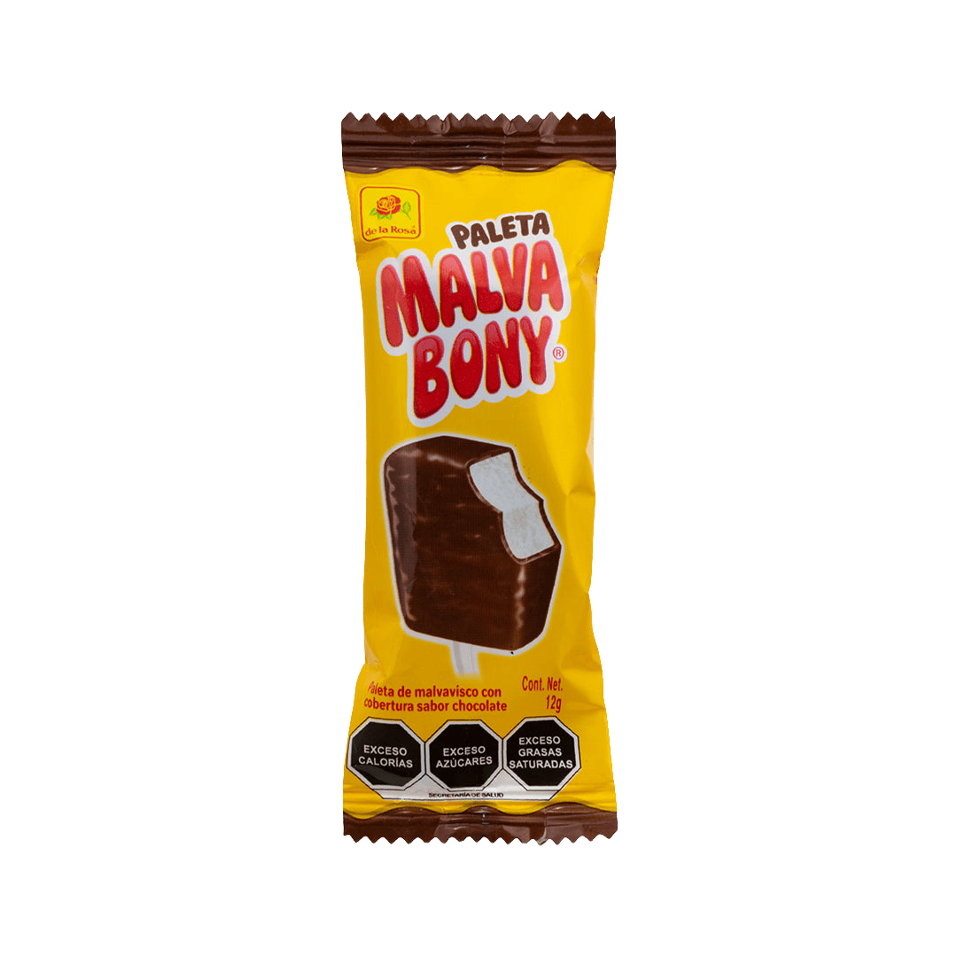 Paleta Malvabony Cubierto con Chocolate 40 piezas 12 grs