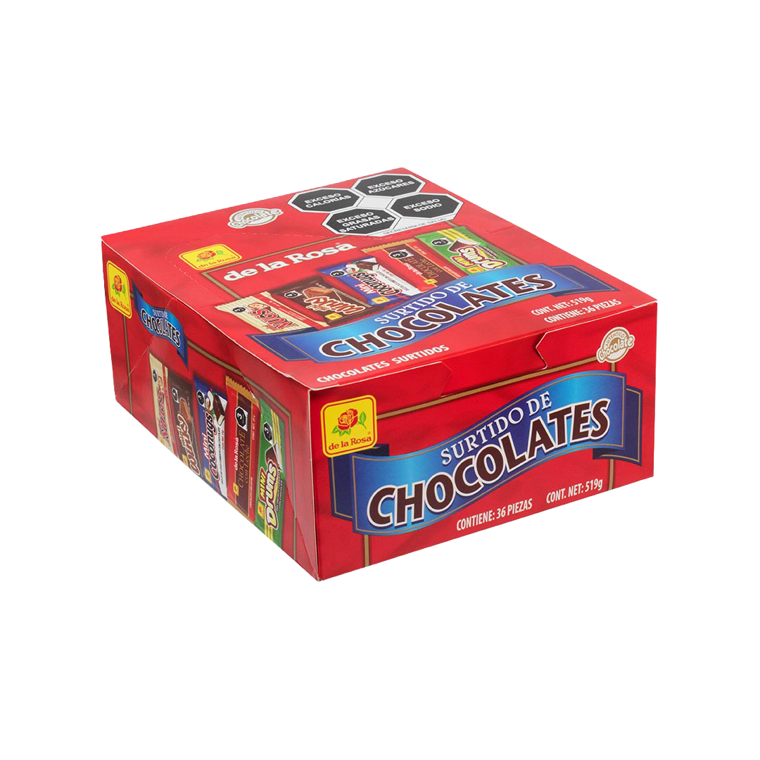Surtido de chocolates, 36 piezas, 519 gr