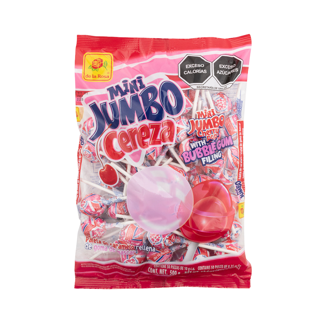 Paleta Mini Jumbo Cereza 50 piezas 10 grs