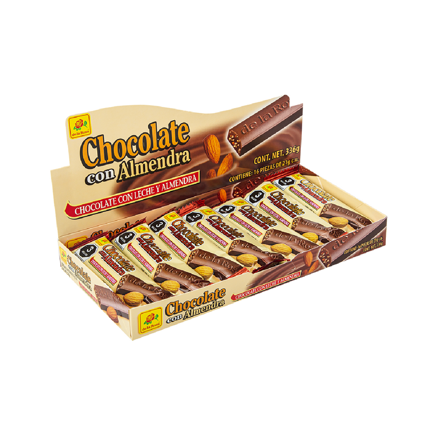 Chocolate Suizo con Almendras 16 piezas de 21grs