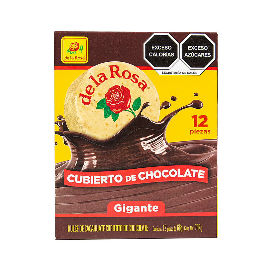 Mazapán Gigante cubierto con Chocolate 12 piezas 66 grs
