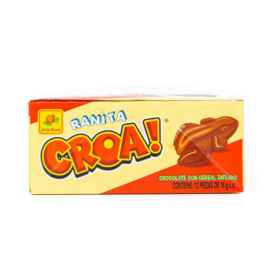 Chocolate Ranita Croa con Cereal Inflado 12 piezas 16 grs
