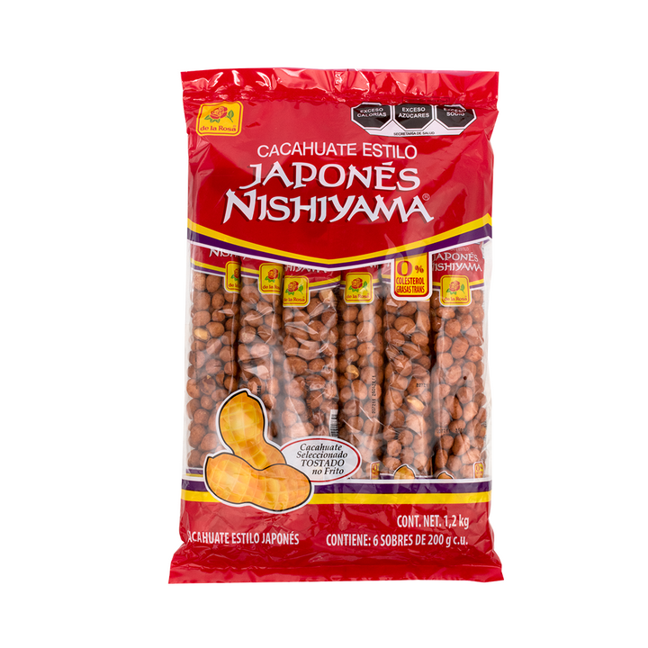 Cacahuate Japonés Nishiyama 6 sobres 200 grs