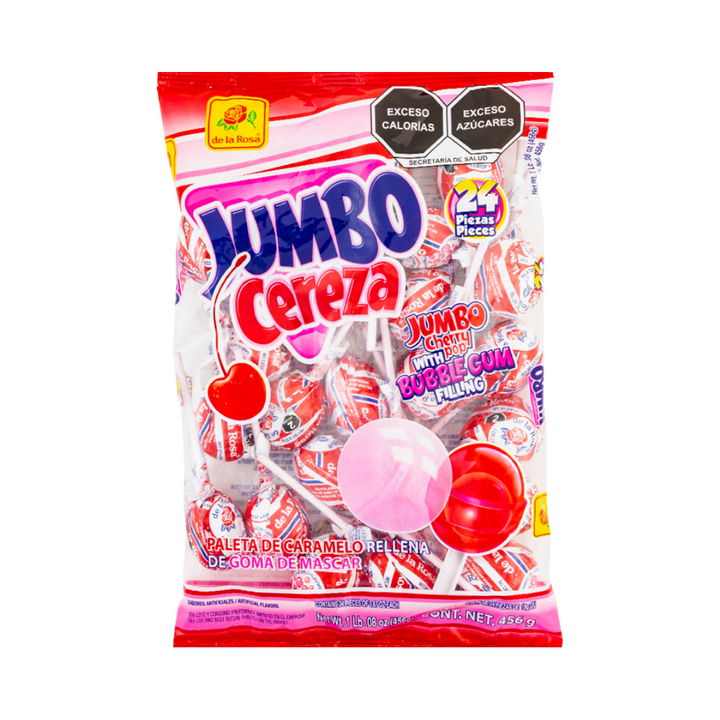 Paleta Jumbo Cereza 24 piezas 19 grs