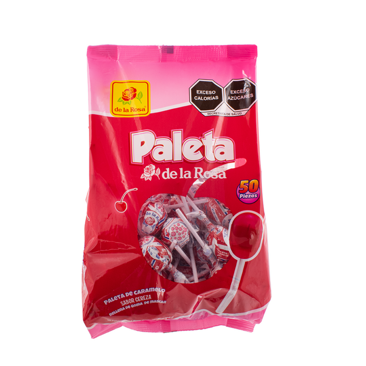 Paleta Jumbo Cereza 50 piezas 19 grs